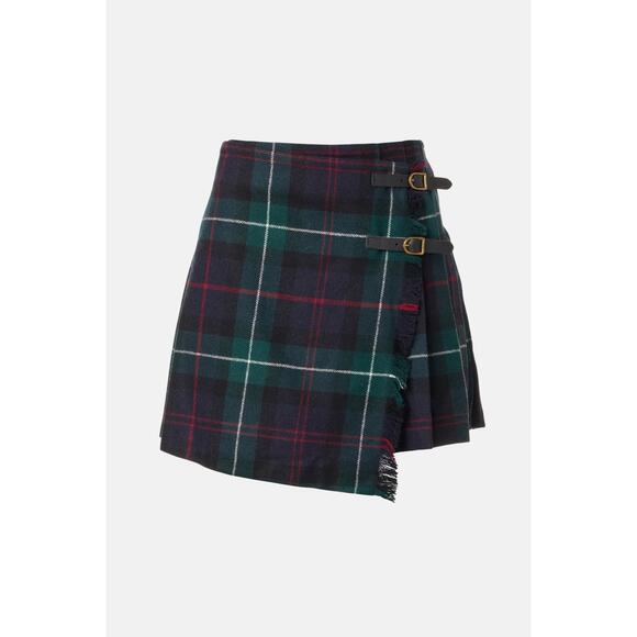 Polo by Ralph Lauren Navy & Green Plaid Mini Skirt - Picture 5 of 14
